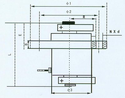 T05立式振動電機安裝尺寸圖